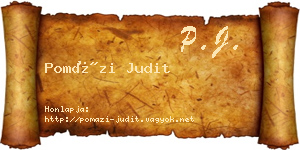 Pomázi Judit névjegykártya