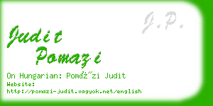 judit pomazi business card